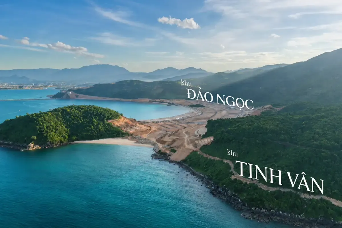 Ảnh tiến độ 07/2026 — Khu Đảo Ngọc và Tinh Vân bên bờ vịnh
